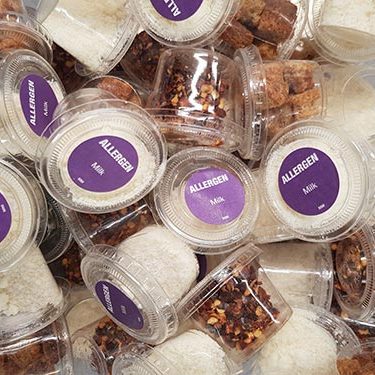 Allegen labelled Milk carton