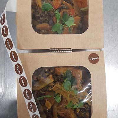 Vegan meal in a box